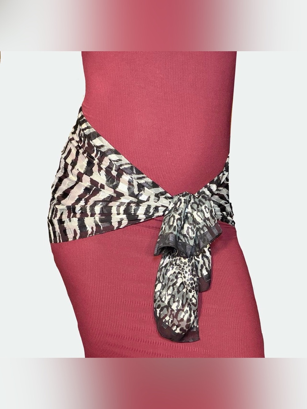 Grunge Animal Print Scarf Belt by Worthington!